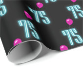 75誕生日ネオン風船 ラッピングペーパー (ロールコーナー)