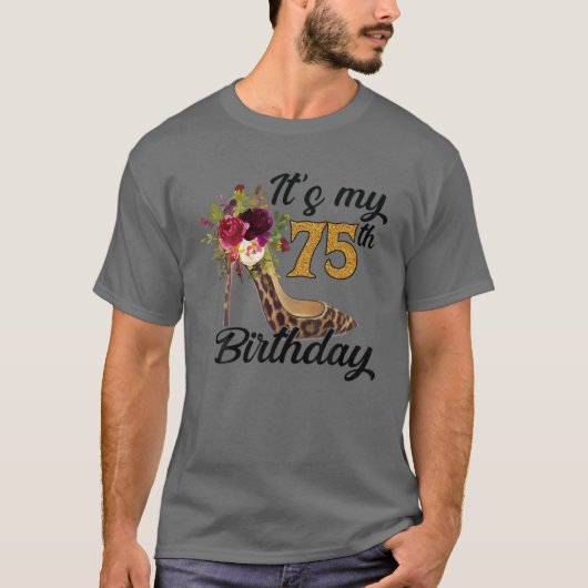 75誕生日ハイヒール75歳75歳B Tシャツ (正面)