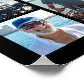 75誕生日ブラック金ゴールド16フォト応援から年 ポスター (角)