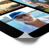 75誕生日ブラック金ゴールド21フォト応援から年 ポスター (角)