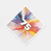 75誕生日ブラッ絵を描スト スタンダードランチョンナプキン (角)