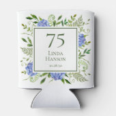 75誕生日ブルーアジサイ 缶クーラー (裏面)