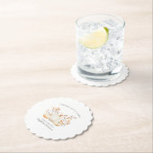 75誕生日ホワイトパンプキン紅葉カスタム ペーパーコースター (インサイチュ)