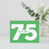75誕生日マイルストーンポストカード(緑) ポストカード (スタンド正面)
