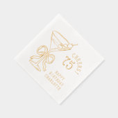 75誕生日マルティーニ75 パーソナライズされた 箔ナプキン (右)