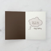 75誕生日ユーモアのためのシャギー・プードル カード (内部)