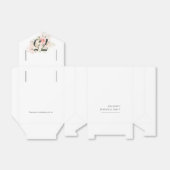 75誕生日任意の年齢フローラピンクの水色 フェイバーボックス (折り畳みなし)