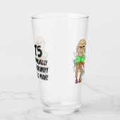 75誕生日公式に不機嫌な老人ガラス タンブラーグラス (右)