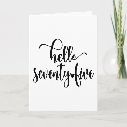 75誕生日女性こんにちは75かわいい75歳 カード (正面)