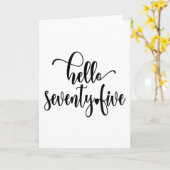 75誕生日女性こんにちは75かわいい75歳 カード (黄色い花)