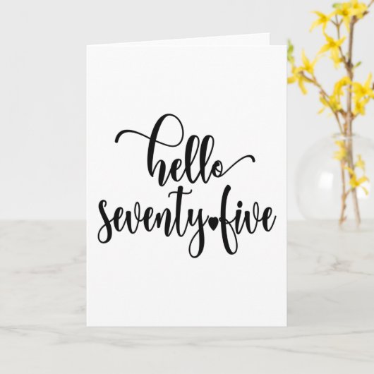 75誕生日女性こんにちは75かわいい75歳 カード (黄色い花)