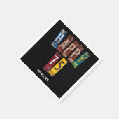 75誕生日旧ライセンスプレート収集 スタンダードカクテルナプキン (角)