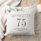 75誕生日植物性ユーカリおばあちゃん クッション (ブランケット)