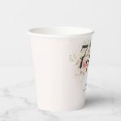 75誕生日水彩ピンクフローラパーティー 紙コップ (右)