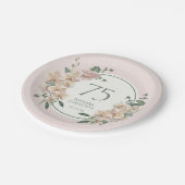 75誕生日熱帯フローラ ペーパープレート (アングル)