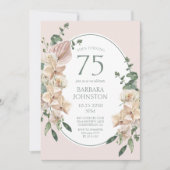 75誕生日熱帯フローラ 招待状 (正面)