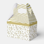 75誕生日金ゴールドとホワイトコラージュのパターン フェイバーボックス (裏面サイド)