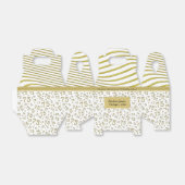 75誕生日金ゴールドとホワイトコラージュのパターン フェイバーボックス (折り畳みなし)