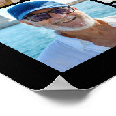 75誕生日100枚の写真ブラック金ゴールド応援To Year ポスター (角)