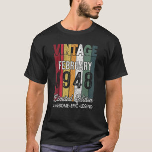 75誕生日1948年2月75歳 Tシャツ
