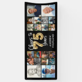 75誕生日20フォトコラージュ応援~75歳 横断幕 (縦)