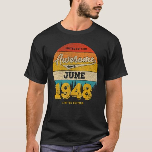 75誕生日2023年6月1948素晴らし年以降 Tシャツ (正面)