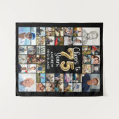 75誕生日39フォトコラージュ応援~75歳 タペストリー (正面(横))