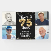 75誕生日4応援～75年紙吹雪 横断幕 (横)