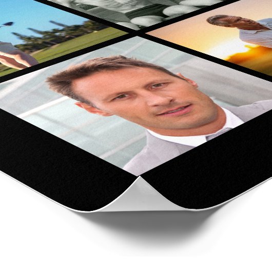 75誕生日45フォトコラージュ応援~75歳 ポスター (角)