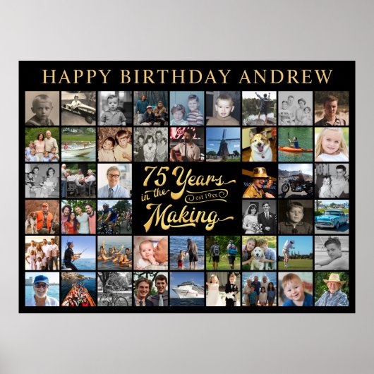 75誕生日48枚の写真75年の制作過程 ポスター (正面)