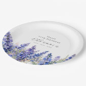 75誕生日7月誕生フラワーラークスパーカスタム ペーパープレート (アングル)