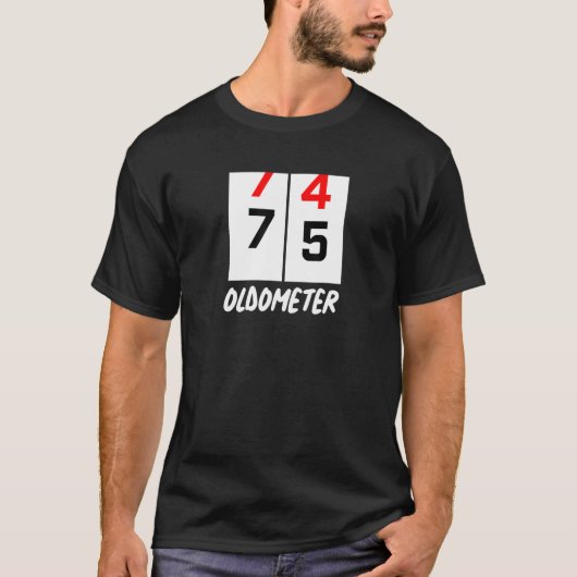 75誕生日74 75オルドメーターバースデーパーティー Tシャツ (正面)