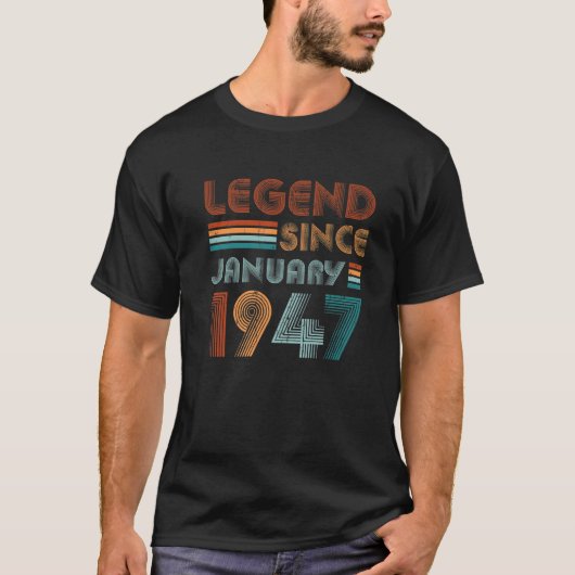 75誕生日75年1月以来の伝説 Tシャツ (正面)