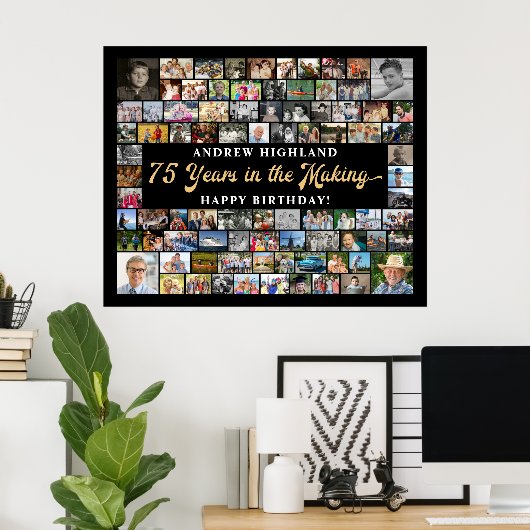 75誕生日86枚の写真75年の制作過程 ポスター (ホームオフィス)