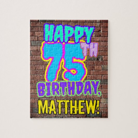 75誕生日~おもしろい、落書きルッインスパイアク ジグソーパズル (縦)