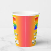 75誕生日: カラフル、おもしろいレインボーパターン# 75 紙コップ (右)