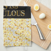 75誕生日 キッチンタオル (四つ折り)