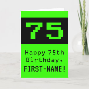 75誕生日：ネディ/オタク系のスタイル「75」と名前 カード