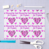 75賛美番目の誕生日フローラデザイン 薄葉紙 (クラフト)