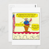 751私与えは偶然の政治的漫画 ポストカード (正面/裏面)