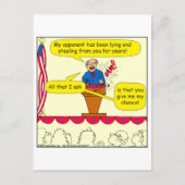 751私与えは偶然の政治的漫画 ポストカード (正面)