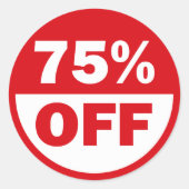 75%オフ ラウンドシール (正面)