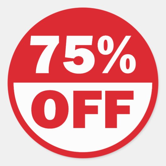 75%オフ ラウンドシール (正面)