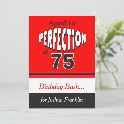 75～75誕生日で完全熟成 招待状 (スタンド正面)