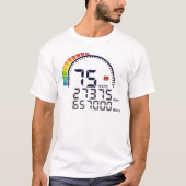 75 ans years compteur anniversaire days hours vite tシャツ (正面)