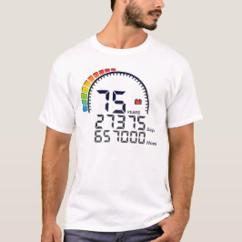 75 ans years compteur anniversaire days hours vite tシャツ