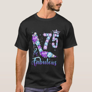 75 Fabulous 75Th Diamond Crown Shoes 75 Tシャツ