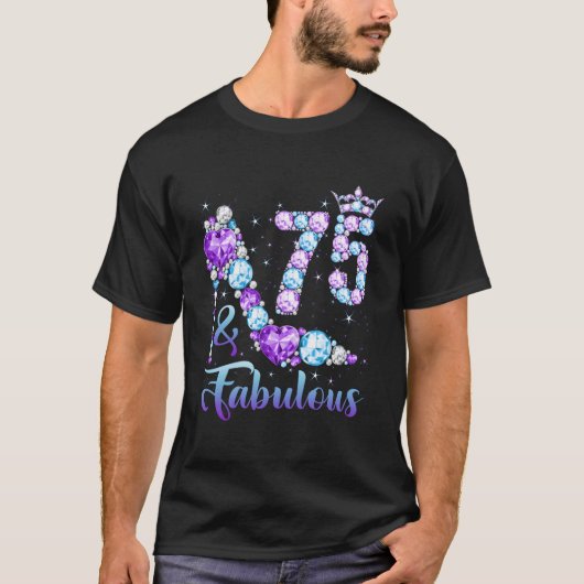 75 Fabulous 75Th Diamond Crown Shoes 75 Tシャツ (正面)