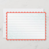 75 "Thank you!" Coral/White Number Pattern サンキューカード (裏面)