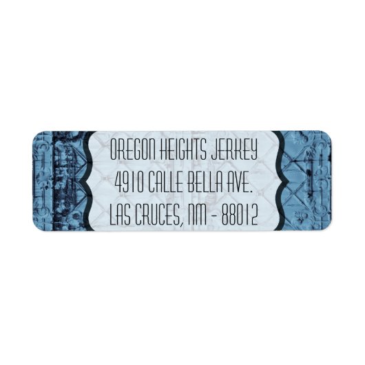 .75"x2.25インチビジネス住所 シールの素朴錫パネル ラベル (正面)